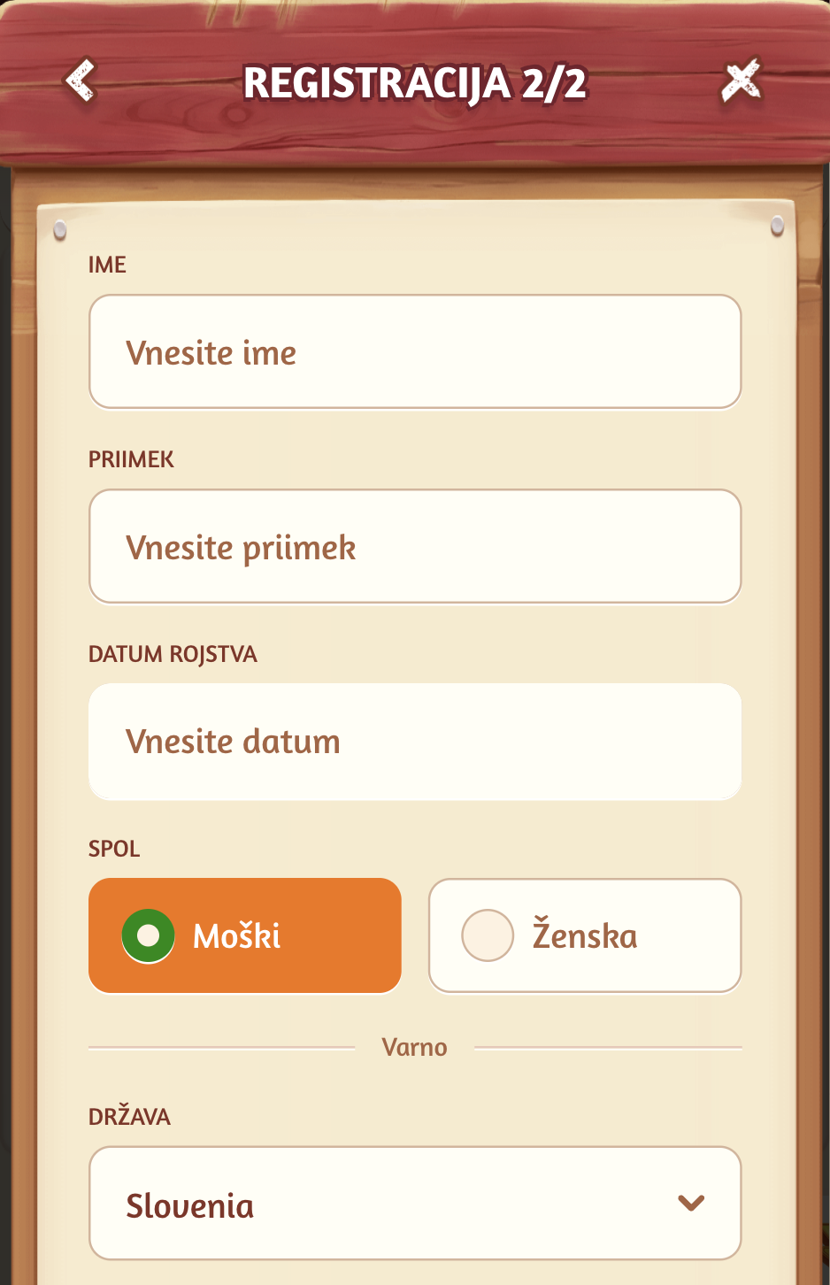 BillyBets casino korak registracije 4