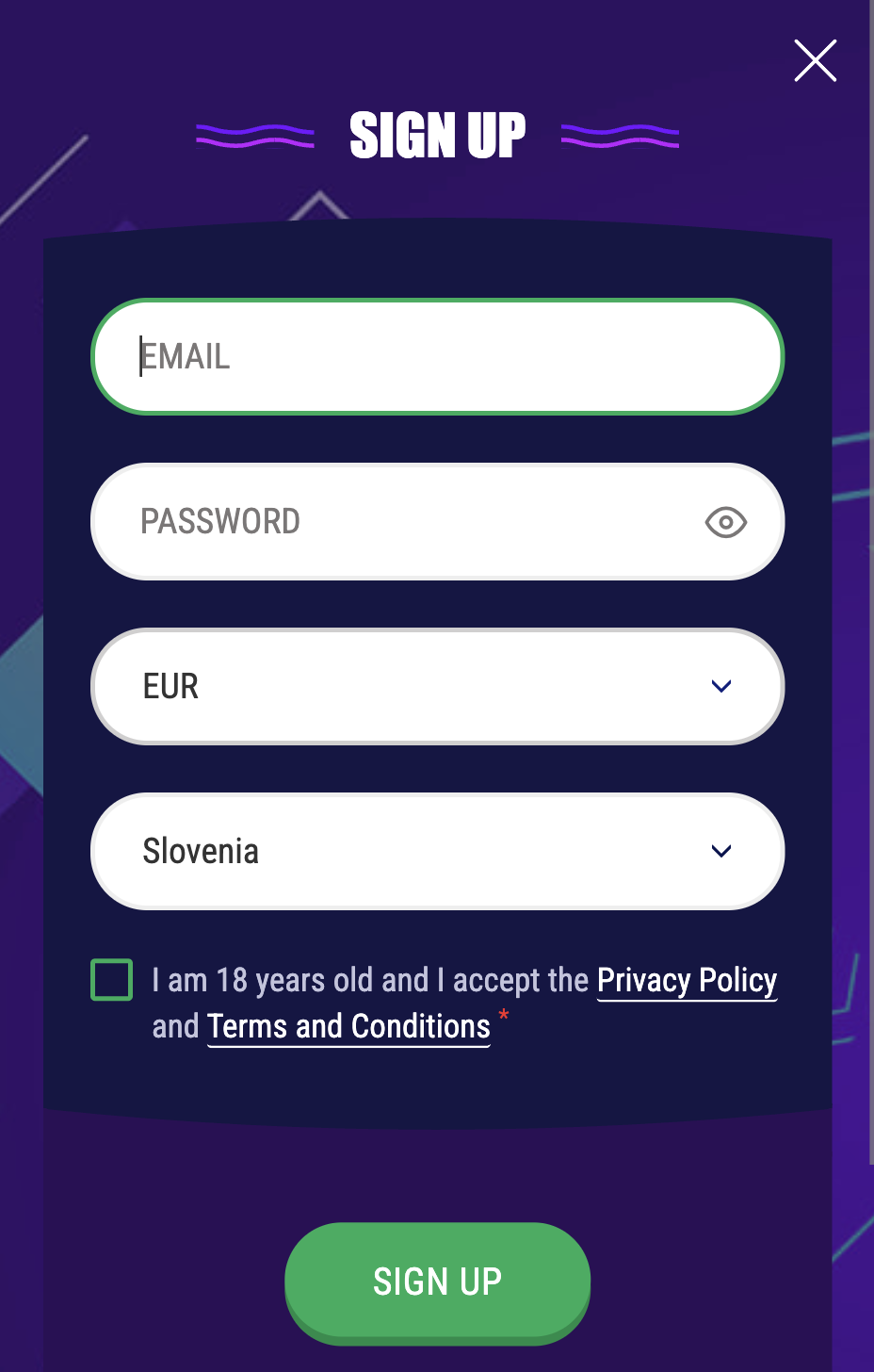 Limewin casino korak registracije 2