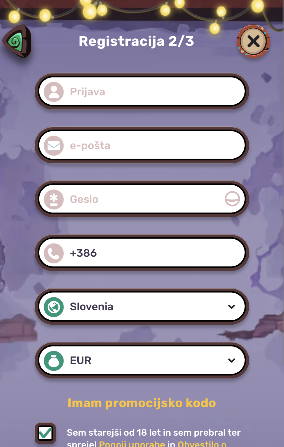 5Gringos casino 4. korak registracije
