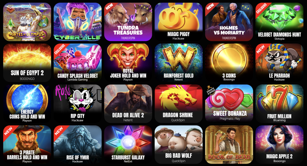 Velobet Casino Igralni avtomati