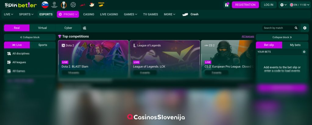 Spinbetter stave na e šport