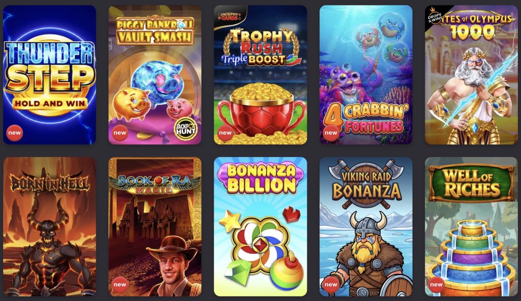 Game library at FEZbet
